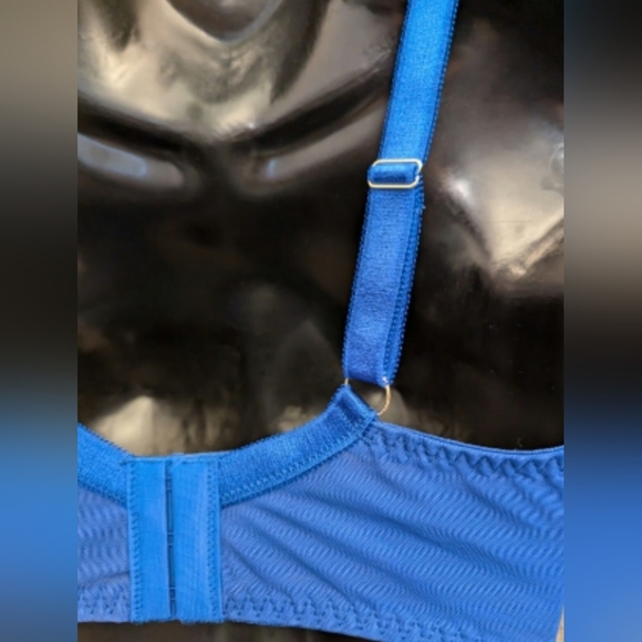 Sandie Royal Blue Lace Open Cup Shelf Bra Size 34E (DD) - Picture 5 of 6